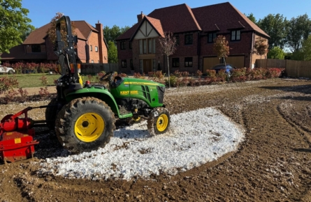 Restoration of front lawn in Ashford, Kent